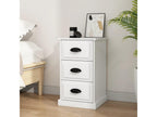 White bedside table 39x39x67 cm engineered wood