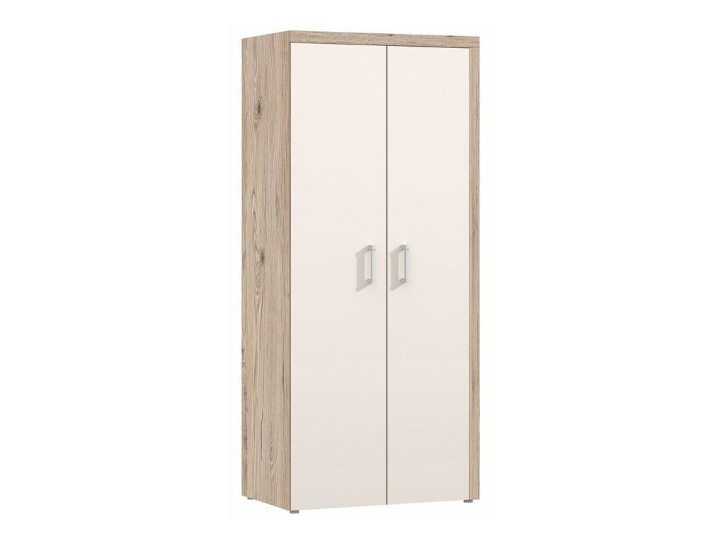 Meublita 111 Wardrobe, Saint Marin Oak - Cream, 203x90x55cm, Number of shelves: 1