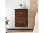 Wall-mounted bedside table, brown oak, 41.5x36x53 cm