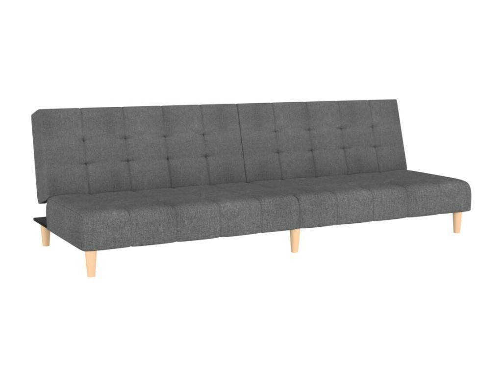 Light grey fabric 2-seater sofa bed