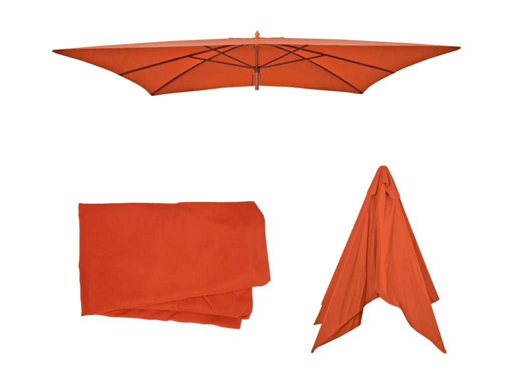 Replacement canopy for Lisbon 3x4m parasol, terracotta color