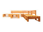 6-piece pallet garden sofas, honey brown wood