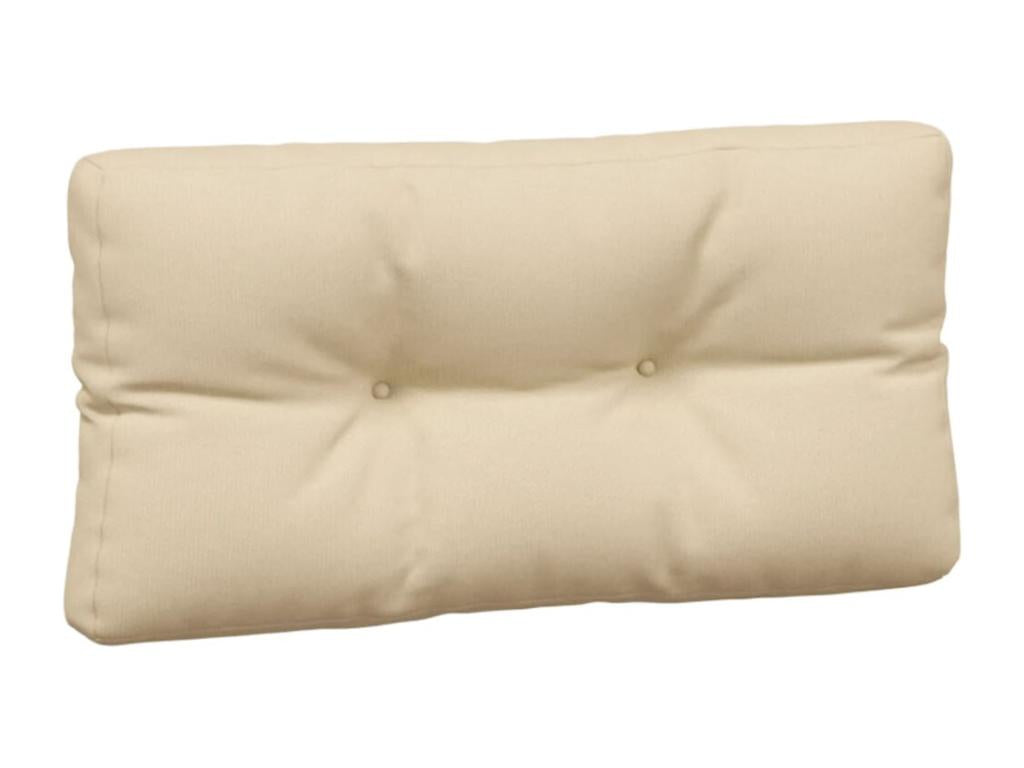 7-piece beige fabric pallet cushions