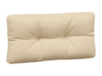 7-piece beige fabric pallet cushions