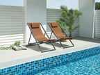 Set of 2 aluminum deck chairs - Meublita