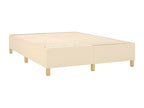 Meublita bed base with mattress and LED lighting, Cream, 140x190 cm, Fabric