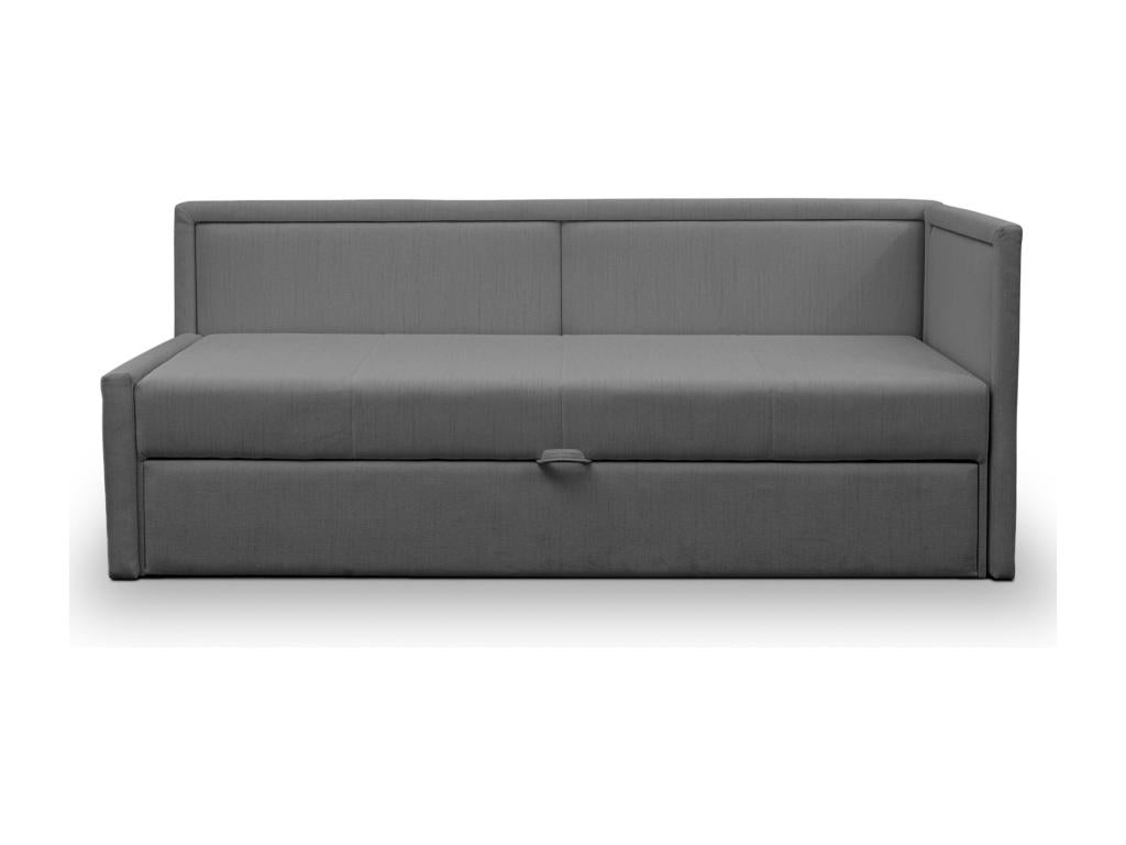 Trundle bed for teenager - double bed - dark grey - Meublita