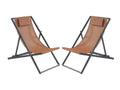 Set of 2 aluminum deck chairs - Meublita
