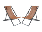 Set of 2 aluminum deck chairs - Meublita