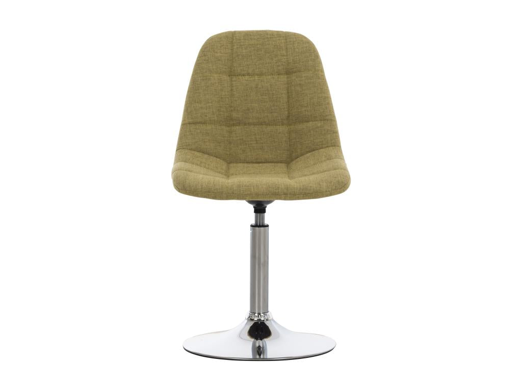 Office chair - Fabric / Chrome metal - Green - Meublita