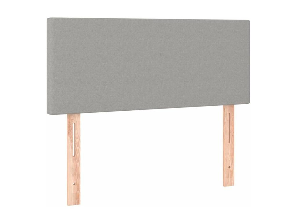 Meublita bed base with light grey mattress 100x200 fabric