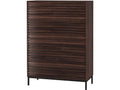 Chest of drawers with 4 drawers, walnut
