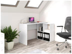 Meublita corner desk 120x50x76 cm 4 niches white