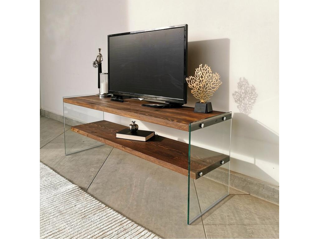 Rhine design TV stand in walnut color, 120x45x35cm