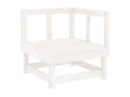 8-piece garden furniture set, white, solid pine wood
