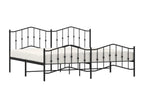 Metal bed frame with headboard and footboard, black, 193x203
