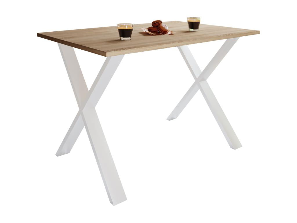 Meublita Premium Wooden Kitchen Table Dining Table Xona X White 80 - 110 - Oak Meublita