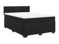 Meublita bed base with black velvet mattress, 140x190 cm