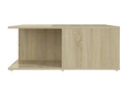 Meublita white and oak coffee table, 80x80x31 cm, engineered wood