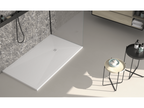 Meublita Plus white shower tray with slate finish and colored drain cover - 200x80 cm
