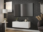 Vertchez wall-mounted TV unit - 100x34x40 cm - White