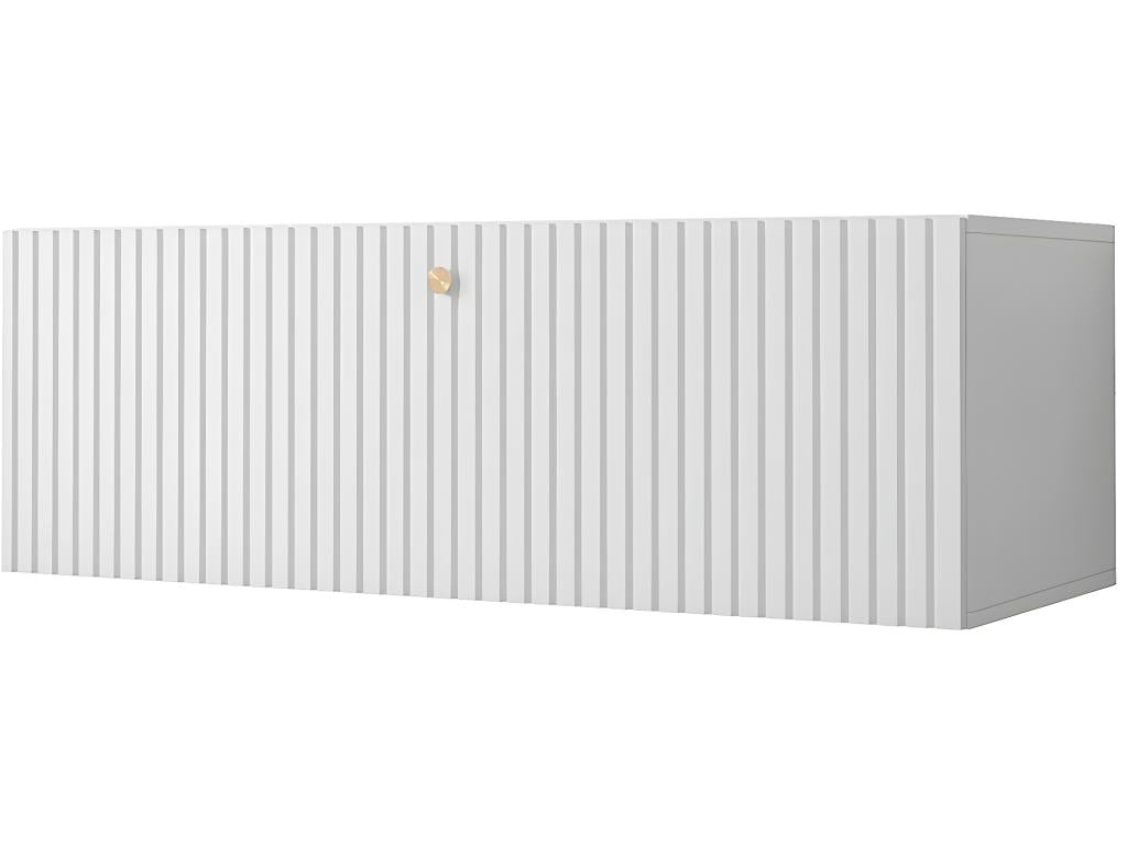 Vertchez wall-mounted TV unit - 100x34x40 cm - White