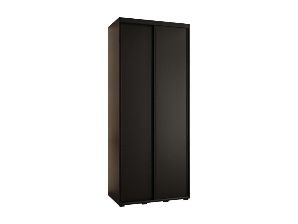 Meublita 1 Sliding Door Wardrobe 235.2/120/45 2 Doors Black/Black/Black