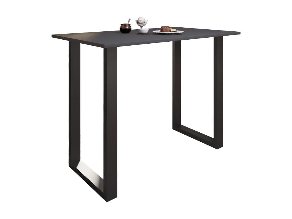 Meublita Premium wood and aluminum bar table, high bar table, Xona 140x80 cm, black/anthracite