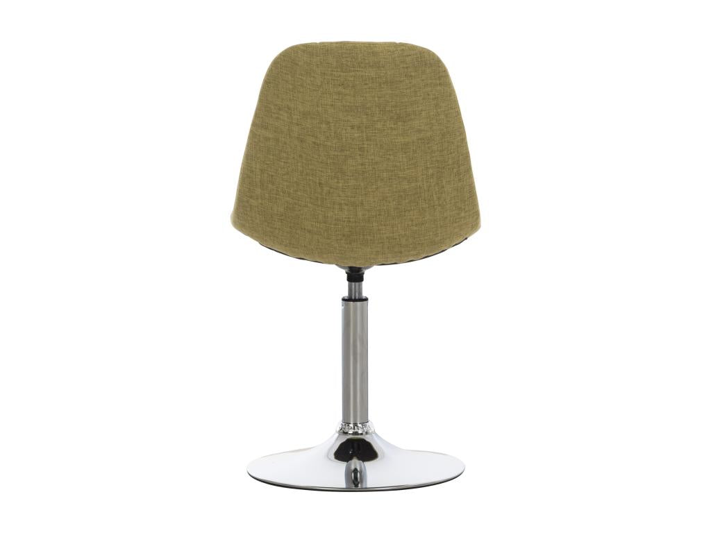 Office chair - Fabric / Chrome metal - Green - Meublita