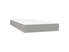 Meublita bed base with light grey 90x200 mattress, fabric