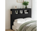 Black LED headboard, 120x18.5x103.5 cm, engineered wood