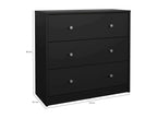 Meublita Chest of Drawers, Multipurpose Chest of Drawers, Bedroom Chest of Drawers, Furniture with Drawers, 72x30x68 cm, Black