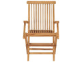 Folding garden chairs, 2 pieces, solid teak wood, 3