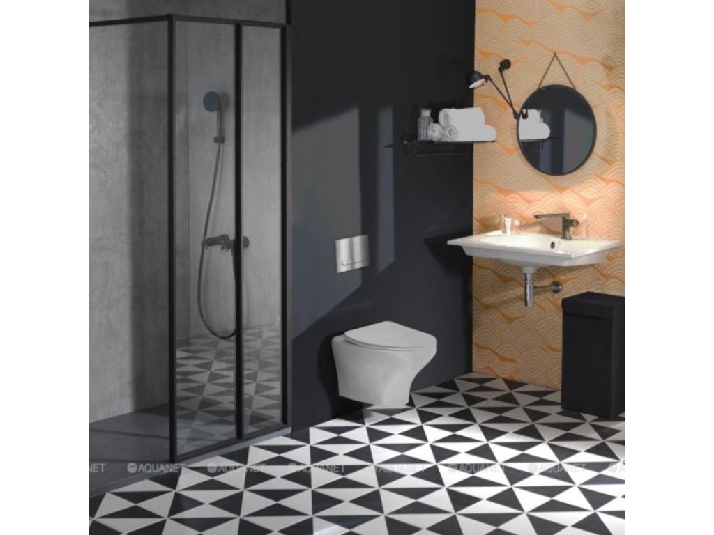 Vertchez Nouvelle Vague compact rimless wall-hung toilet with water-saving seat
