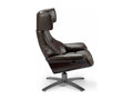 Meublita swivel armchair in leather with folding backrest mechanism - Meublita Leather Color