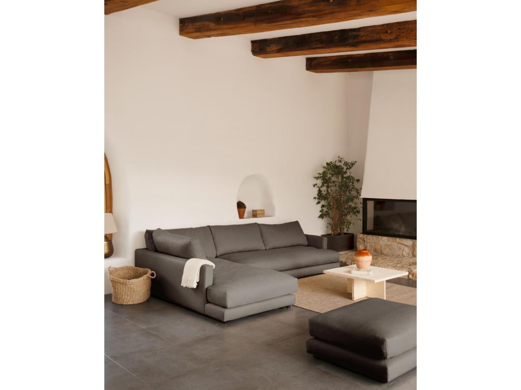 3/4 seater left-hand corner sofa in dark grey, 275cm