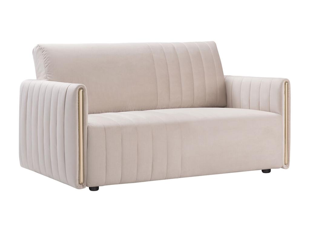 Meublita 2-seater velvet sofa - Beige