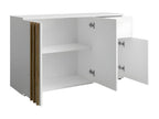 Meublita Chest of Drawers - 3 Doors and 1 Drawer - Modern Design in White and Oak Finish