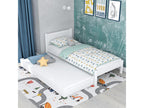 Wooden trundle bed N02 White 100x190