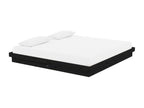 Black Solid Wood Bed Frame 200x200 cm