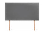 Meublita Smooth Velvet Headboard 95x105 with Bed Legs 80/90 - Ash Grey