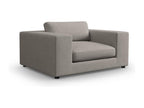 Meublita - Trendy 1.5-seater sofa in grey structural fabric - 156x122x72cm