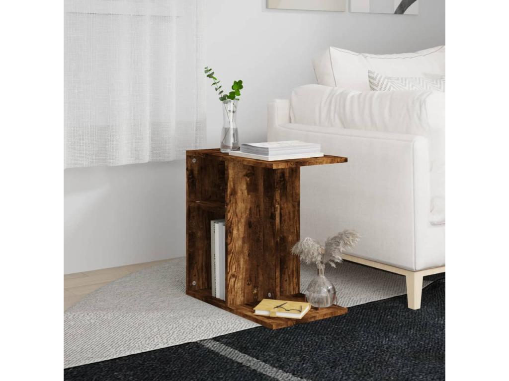 Smoked oak side table 50x30x50 cm Engineered wood