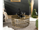 Meublita - Round coffee table 89x89cm gold aluminum with graphic base