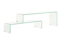 2-piece coffee table set 90x30x20/110x30x40cm Tempered glass