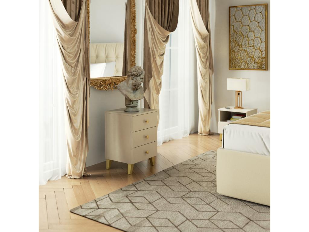 Meublita MOBI Cashmere Chest of Drawers, 60 cm, 6 Drawers, Cashmere Front, 60x37x104 cm