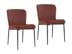 Meublita Set of 2 Brown Dining Chairs