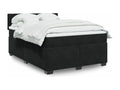 Vertchez bed base with black velvet mattress 140x190 cm