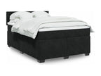 Vertchez bed base with black velvet mattress 140x190 cm