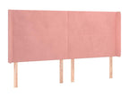 Pink Headboard with Wings 183x16x118/128 cm Velvet